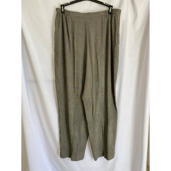 Dressbarn Woman Dress pants sz 18 Houndstooth lightweight black & taupe zip up - Picture 6 of 14